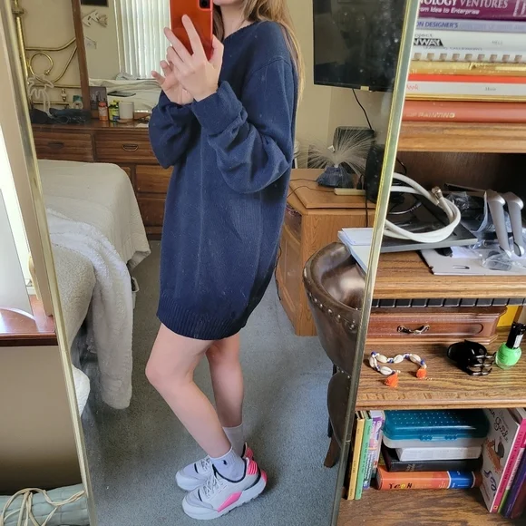 Navy sweater dress - Picture 3 of 6